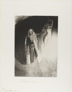 Muerte: "Soy yo quien te hace serio; abracémonos", lámina 20 de 24 de Odilon Redon