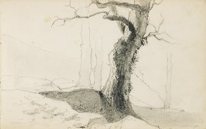Dibujo de un álbum titulado "El País Vasco", 1862-63 de Odilon Redon