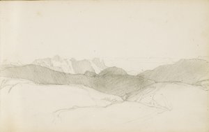 Dibujo de un álbum titulado "El País Vasco", 1862-63 de Odilon Redon