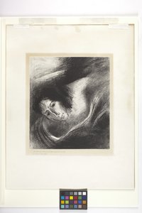 Et La Diable Qui Les Séduisait (litografía sobre papel chine appliqué) de Odilon Redon