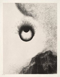 Por todas partes los ojos arden de Odilon Redon