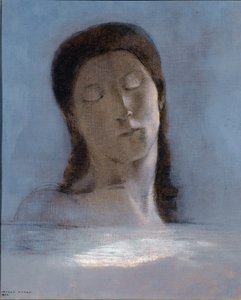 Ojos cerrados de Odilon Redon