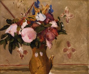 Flores en un jarrón, copia de una pintura de Cézanne, c.1886
