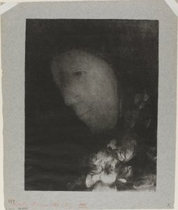 Cabeza de Mujer con Ramillete de Flores de Odilon Redon