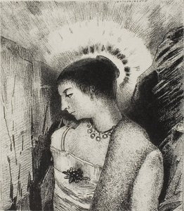 Aquí está la Buena Diosa, la Madre Ideana de las Montañas, placa 15 de 24 de Odilon Redon