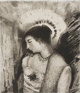 Aquí está la Buena Diosa, la Madre Ideana de las Montañas, placa 15 de 24 de Odilon Redon