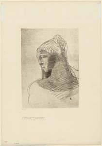 Te adoro como adoro la bóveda del cielo nocturno, oh vaso de tristeza, oh mujer alta y silenciosa, placa 2 de 9 de Odilon Redon