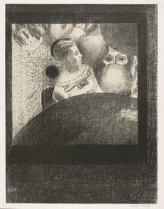 En las Esferas (El aliento que guía a las criaturas vivientes también está en las ESFERAS), lámina 5 de 6 de A Edgar Poe de Odilon Redon