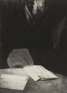 Era una mano, aparentemente de carne y hueso como la mía, placa 4 de 6 de Odilon Redon