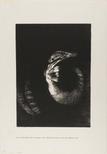 Es una calavera coronada de rosas... de Odilon Redon