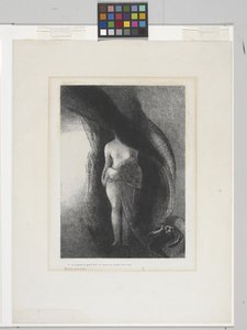 Sigo siendo la Gran Isis (litografía sobre papel chine appliqué) de Odilon Redon