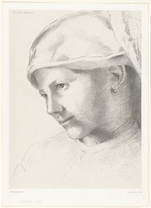 Jong meisje Chica joven (título sobre objeto) de Odilon Redon