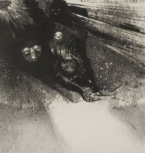 Larvas tan sin sangre y tan horribles, lámina 5 de 6 de Odilon Redon