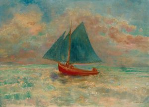 El Barco Rojo de Odilon Redon