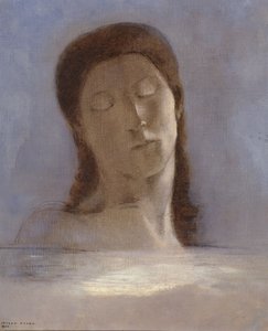 Ojos cerrados de Odilon Redon