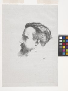 Maurice Denis (litografía sobre papel chine volant) de Odilon Redon