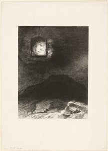 Destello Precario, una Cabeza Suspendida del Infinito, lámina 3 de 6 de Odilon Redon