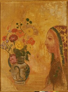 Perfil de una mujer de Odilon Redon
