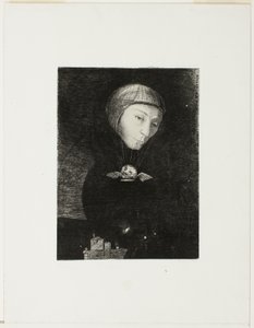 Triste ascenso, lámina nueve de En sueños de Odilon Redon