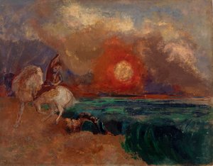 San Jorge y el Dragón de Odilon Redon
