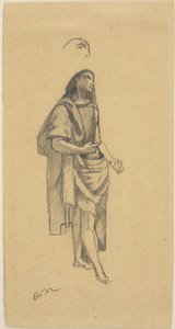 San Juan Bautista, con esbozo de la cabeza de Odilon Redon