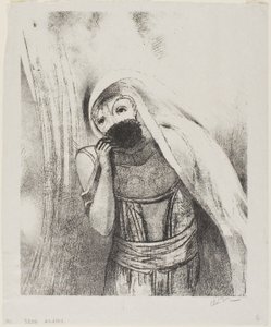Ella Saca de Su Pecho una Esponja, Perfectamente Negra, y la Cubre de Besos, lámina 8 de 24 de Odilon Redon