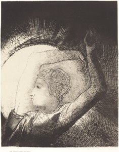 Una mujer vestida con el sol de Odilon Redon