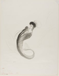 Litografía de prueba sin título de Odilon Redon