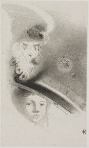 Litografía de prueba sin título de Odilon Redon
