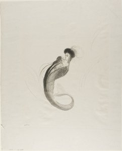 Litografía de prueba sin título de Odilon Redon