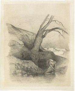 Mujer arrodillada de Odilon Redon
