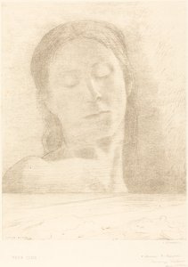 Ojos cerrados de Odilon Redon