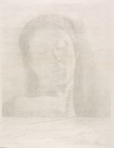 Ojos cerrados de Odilon Redon