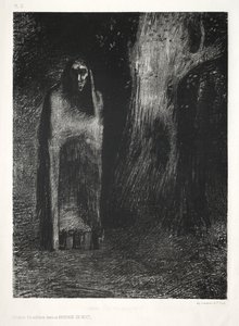 La Noche: El Hombre Estaba Solo en un Paisaje Nocturno
