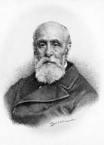 Retrato de Giovanni Ruffini (1807-1881), poeta y patriota italiano, litografía según dibujo de Odoardo Borrani (1833-1905) de Odoardo Borrani