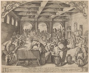 Las Bodas de Caná de Odoardo Fialetti after Jacopo Tintoretto