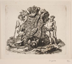 El escudo de armas real danés de Odvardt Helmoldt de Lode