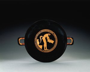 Kylix ático de figuras rojas, c.470 a.C. de Oedipus Painter
