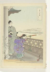 los binoculares Comparaciones entre bellezas y flores (título de la serie) Bijin hana kurabe (título de la serie sobre el objeto)