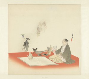 Las figuras pintadas cobran vida. de Ogata Gekko
