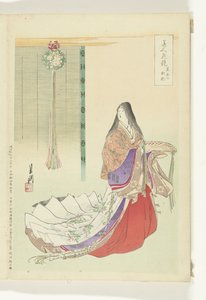 Dama de honor de Heian Comparaciones entre bellezas y flores (título de la serie) Bijin hana kurabe (título de la serie sobre el objeto)