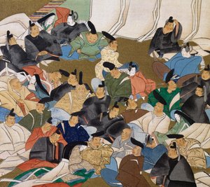36 poetas, pintura sobre papel por Ogata Korin, Japón, período Edo de Ogata Korin
