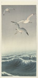 tres gaviotas de Ohara Koson