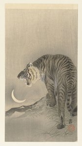Tigre rugiente de Ohara Koson