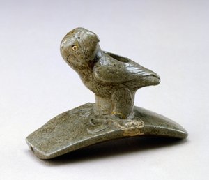 Pipa de efigie de halcón, 200 a.C.-100 d.C.