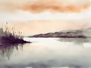La serenidad del lago brumoso