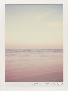 Playa serena en tonos pastel de Ohkimiko