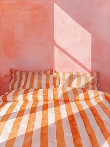 Cama a rayas soleadas de Ohkimiko