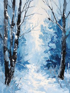 Luz del bosque invernal de Ohkimiko