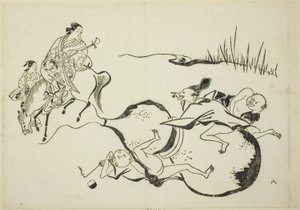 Una Hazaña Imposible por Hombres Imaginarios, no. 8 de una serie de 12 impresiones de Okumura Masanobu